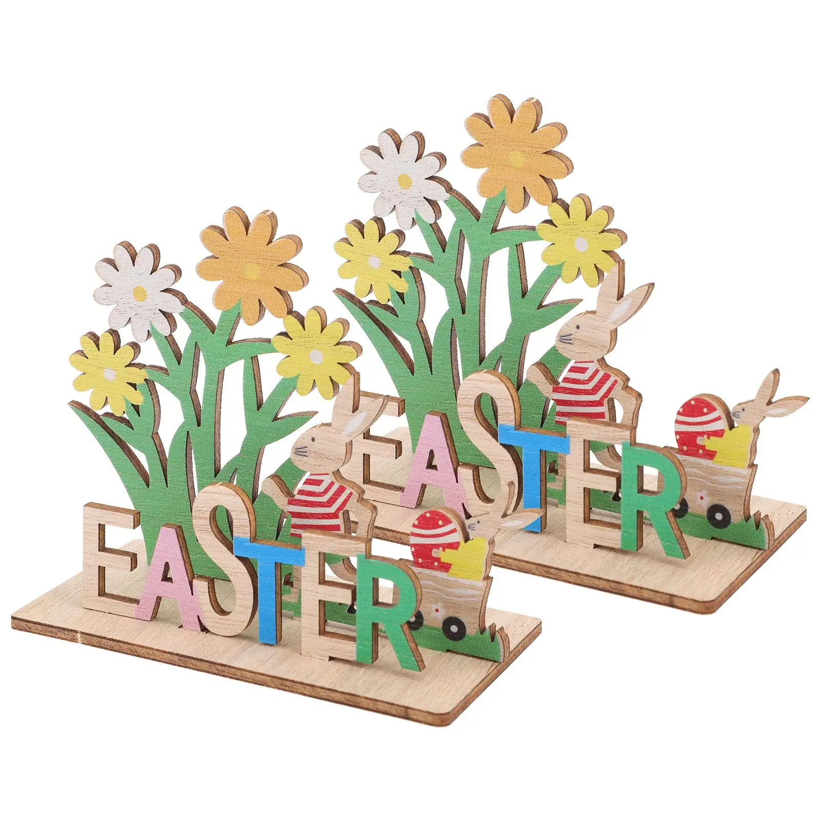 2 Pcs Easter Decorations Party Table Sign Happy Centerpiece Wooden Craft Home Adorn Tabletop Desk
2 Pcs Easter Decorations Party Table Sign Happy Centerpiece Wooden Craft Home Adorn Tabletop Desk