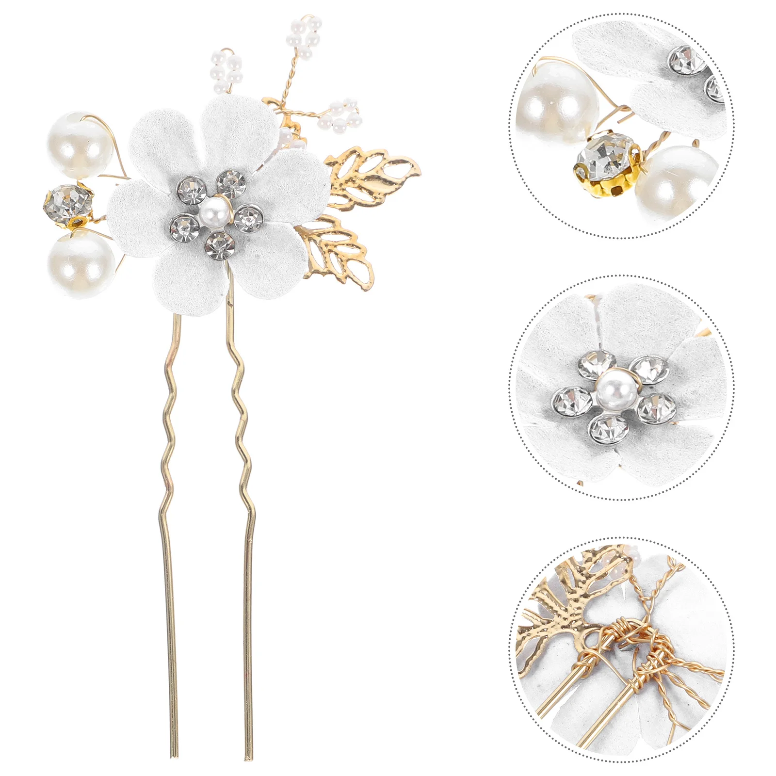 6 pcs Pearl Hair Fork Girl Pearl U-Shaped Hairpin Wedding Bridal Flower Rhinestone Hair Accessories For Women Lightweight
6 pcs Pearl Hair Fork Girl Pearl U-Shaped Hairpin Wedding Bridal Flower Rhinestone Hair Accessories For Women Lightweight