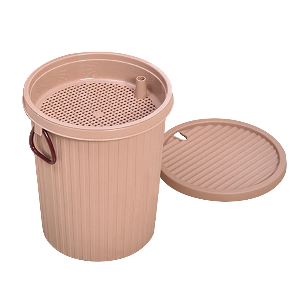 Tea Strainer Dregs Drainage Bucket Trash Can with Lid Dustbin Residue Infuser Light Brown Plastic
Tea Strainer Dregs Drainage Bucket Trash Can with Lid Dustbin Residue Infuser Light Brown Plastic