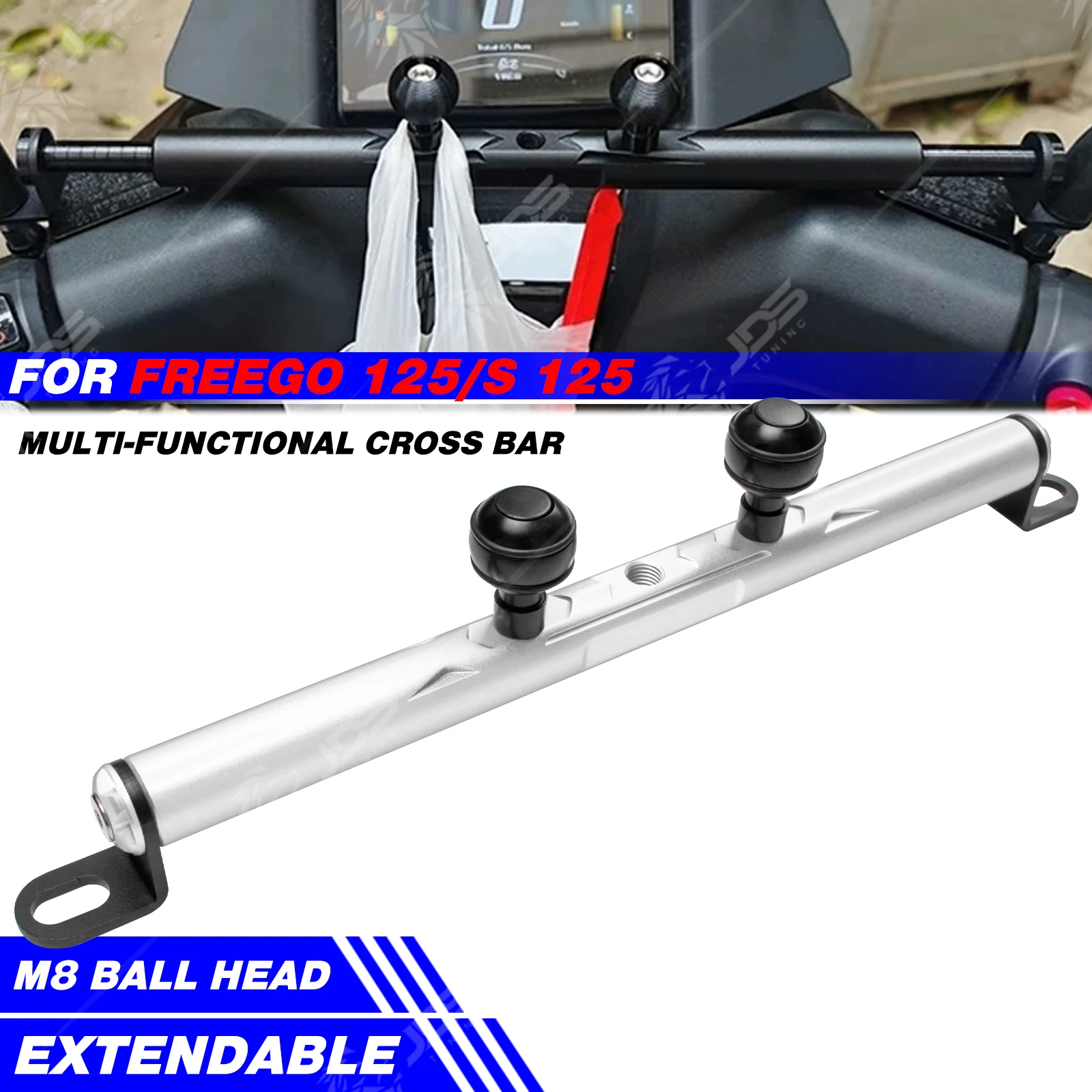 JDSTUNING For YAMAHA FREEGO 125/S 125 Crossbar Balance Beam Multifunction Bar Phone Holder Bracket Accessories Parts
JDSTUNING For YAMAHA FREEGO 125/S 125 Crossbar Balance Beam Multifunction Bar Phone Holder Bracket Accessories Parts