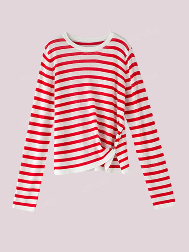 Slimming Effect Long Sleeve Overhead Striped Base Shirt Comfortable Trendy Autumn New Style Women's T-shirt Versatile Underwear
Slimming Effect Long Sleeve Overhead Striped Base Shirt Comfortable Trendy Autumn New Style Women's T-shirt Versatile Underwear