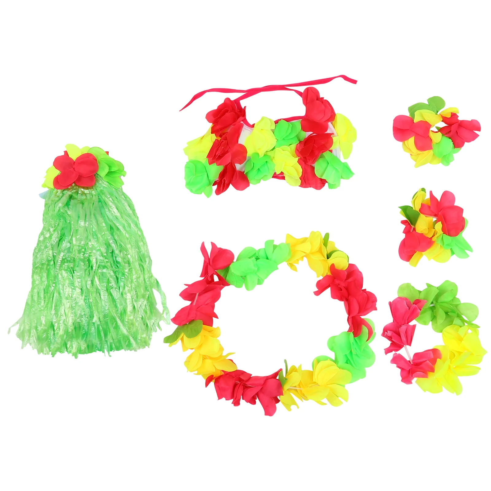 Children's 40CM Thick Hawaii Style Costume Set Green Bra Elastic Wreath Bright Headband Bracelet Luau Party Accessories Straw
Children's 40CM Thick Hawaii Style Costume Set Green Bra Elastic Wreath Bright Headband Bracelet Luau Party Accessories Straw