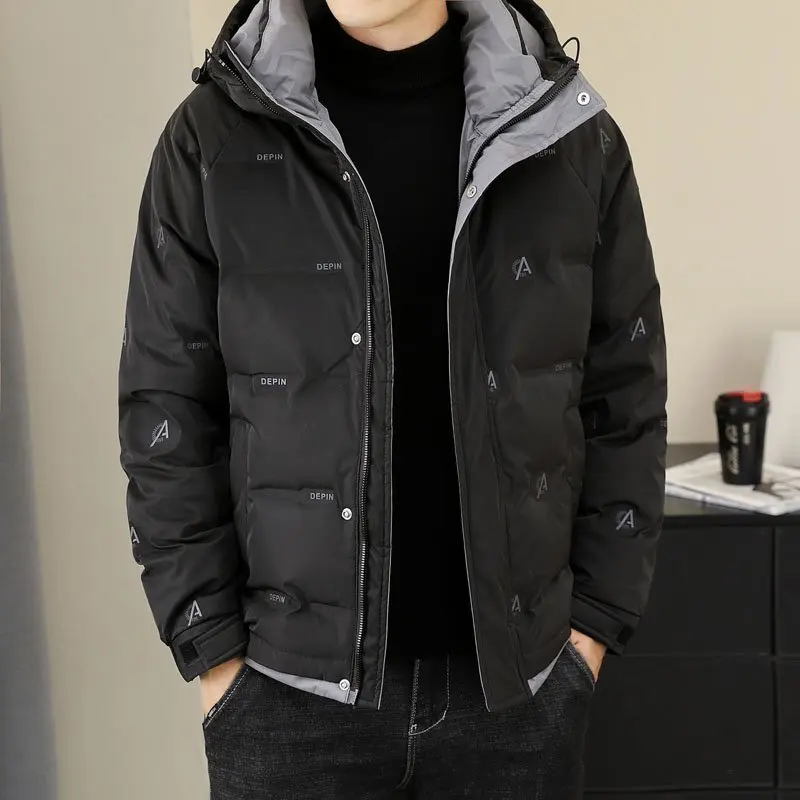 2023 Men's ort Hooded down Jaet Thi White Du Feather Korean Faion Winter Coat Youth Urban Sle Outerwear
2023 Men's ort Hooded down Jaet Thi White Du Feather Korean Faion Winter Coat Youth Urban Sle Outerwear