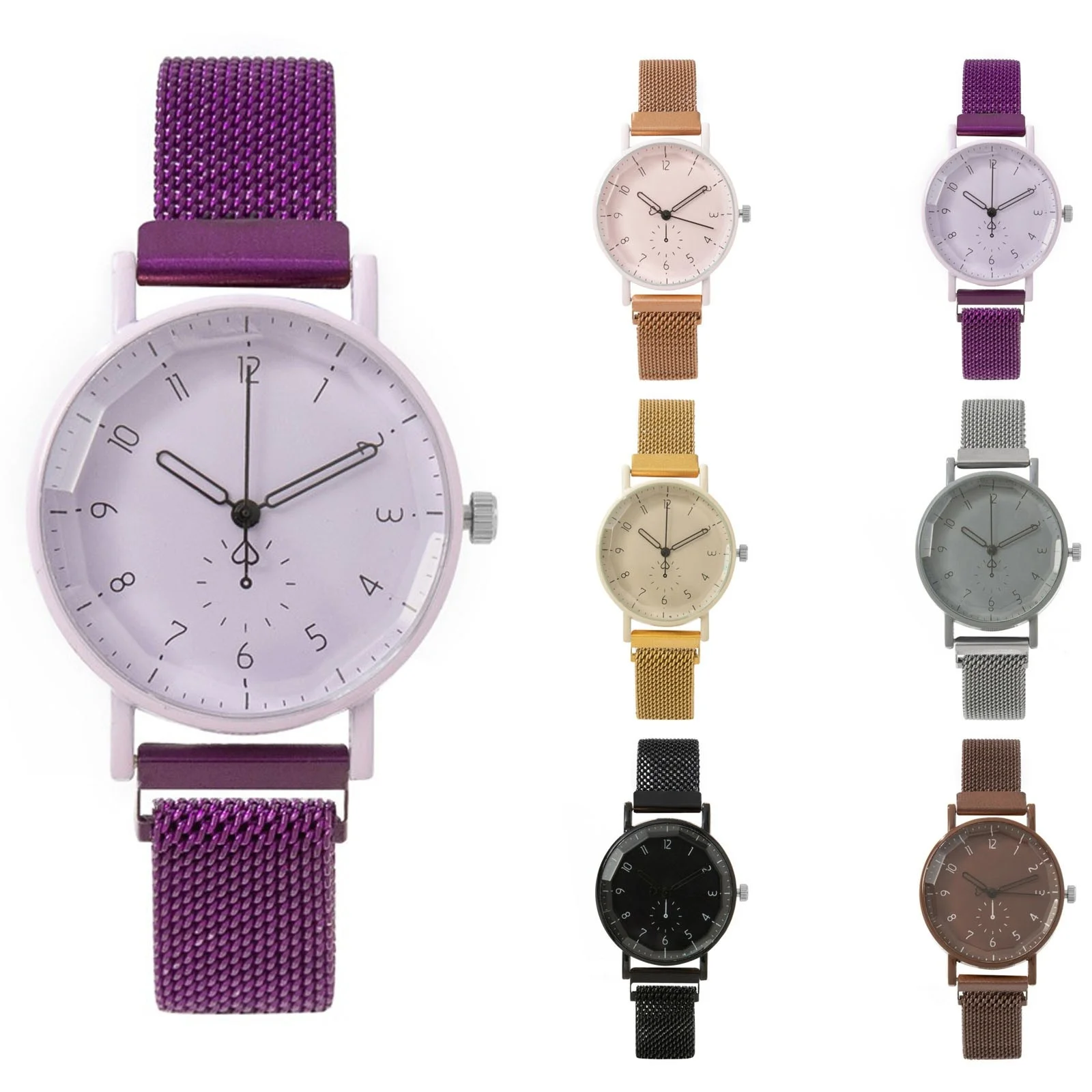 Женские кварцевые часы с круглым циферблатом, легкие роскошные наручные часы из нержавеющей стали с сетчатым ремешком, женские классические элегантные повседневные часы
Женские кварцевые часы с круглым циферблатом, легкие роскошные наручные часы из нержавеющей стали с сетчатым ремешком, женские классические элегантные повседневные часы