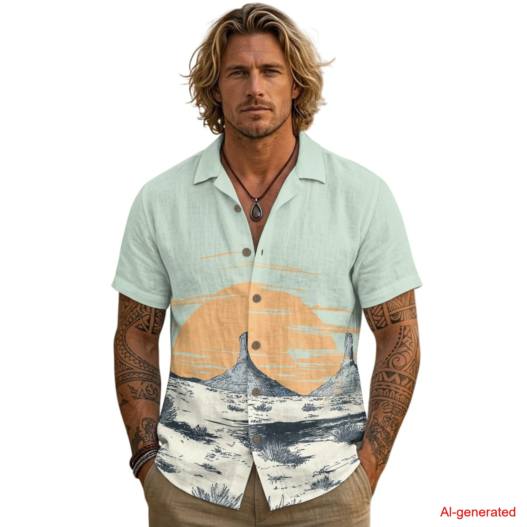 INSTANTARTS Men's Linen Short-Sleeved Shirt Sunset Classic Button-Down Shirt Breathable Men's Hawaiian Shirt Vacation Outfits
INSTANTARTS Men's Linen Short-Sleeved Shirt Sunset Classic Button-Down Shirt Breathable Men's Hawaiian Shirt Vacation Outfits