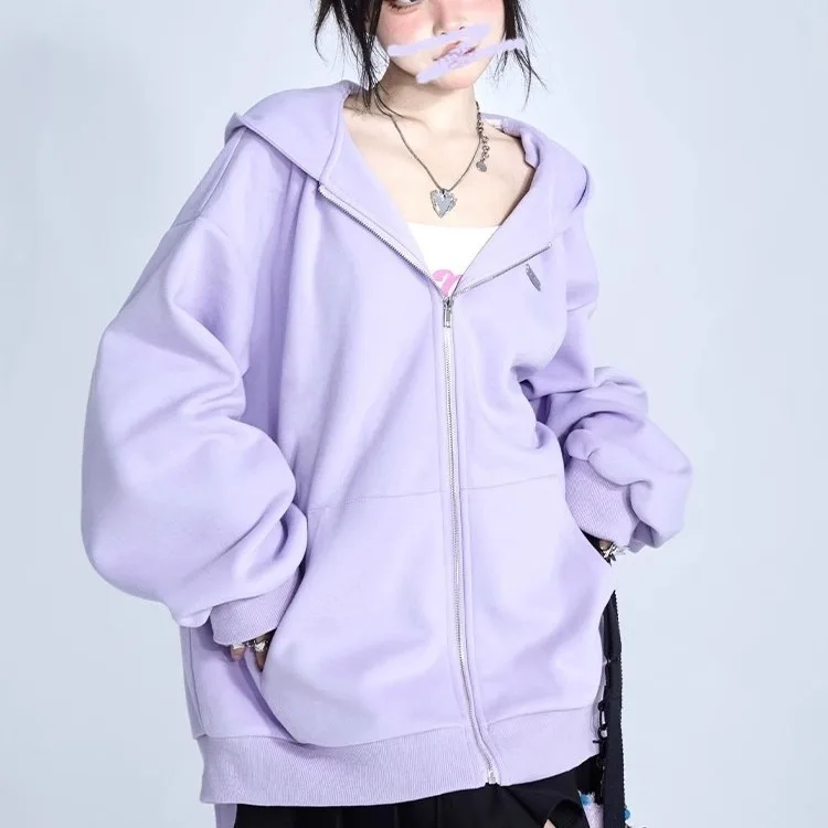 Spring autumn/winter cartoon hoodie women's casual zipper loose long-sleeved cardigan coat
Spring autumn/winter cartoon hoodie women's casual zipper loose long-sleeved cardigan coat
