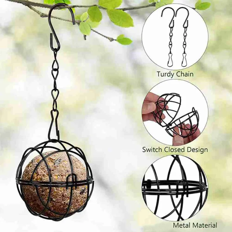 B84B-For-For Year-Round Bird Feeding- 8 Hanging Bird Feeders-Metal Hook Design-Fat Ball Feeder For Wild Birds
B84B-For-For Year-Round Bird Feeding- 8 Hanging Bird Feeders-Metal Hook Design-Fat Ball Feeder For Wild Birds
