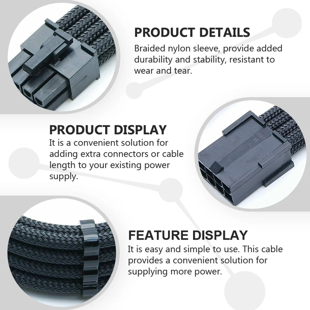 30Cm 8Pin GPU Power Cable Braided Sleeve Motherboard Extension Cord for Computer Internal Connectivity and Reliability
30Cm 8Pin GPU Power Cable Braided Sleeve Motherboard Extension Cord for Computer Internal Connectivity and Reliability