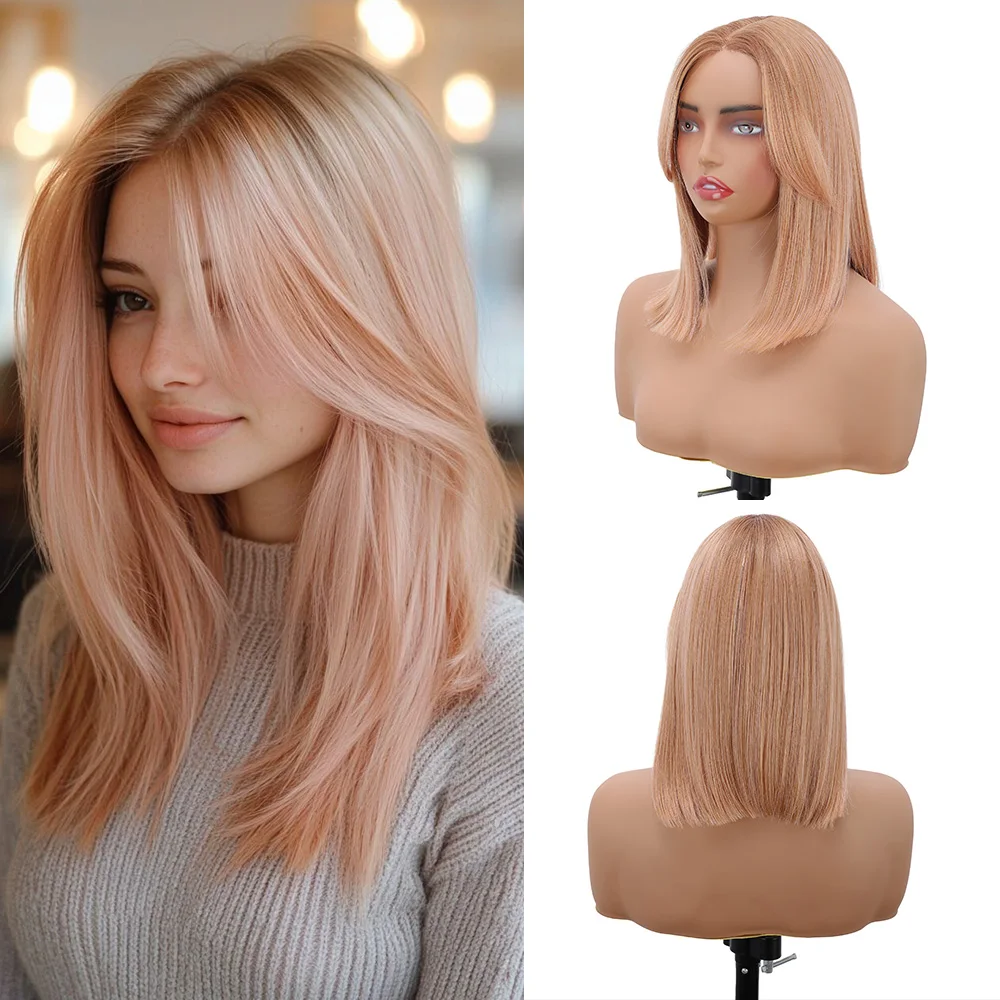 12-дюймовый парик Боб Синтетические кружевные парики с челкой Розово-золотистый предварительно выщипанный многослойный парик с Т-образной частью Предварительно вырезанный серебристый парик для косплея
12-дюймовый парик Боб Синтетические кружевные парики с челкой Розово-золотистый предварительно выщипанный многослойный парик с Т-образной частью Предварительно вырезанный серебристый парик для косплея