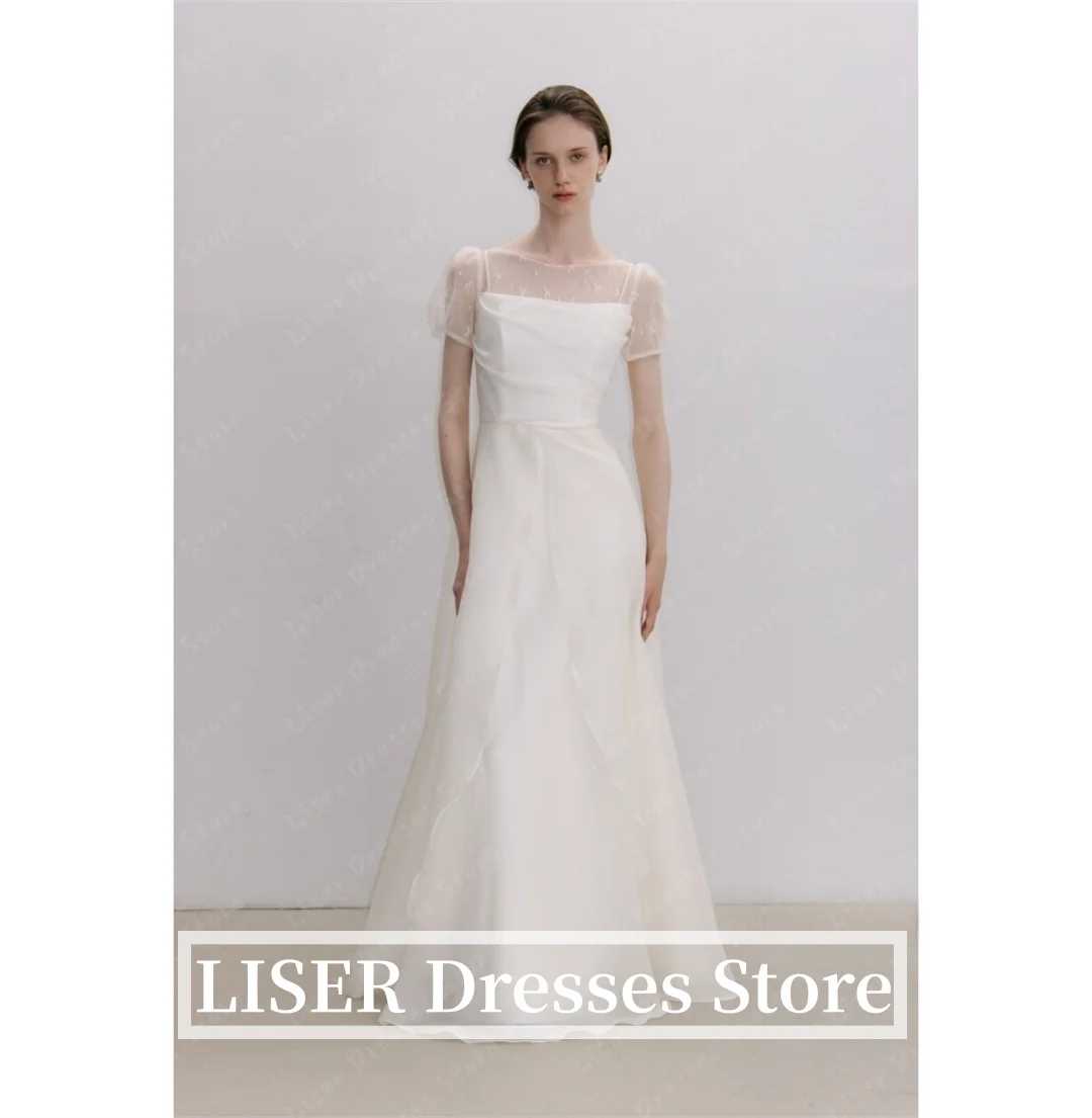 Liser Korea Boat Neckline Ivory Wedding Dresses 웨딩드레스 Organza Tiered Custom Made Ruched Photoshoot Bride Gowns Plus Size
Liser Korea Boat Neckline Ivory Wedding Dresses 웨딩드레스 Organza Tiered Custom Made Ruched Photoshoot Bride Gowns Plus Size