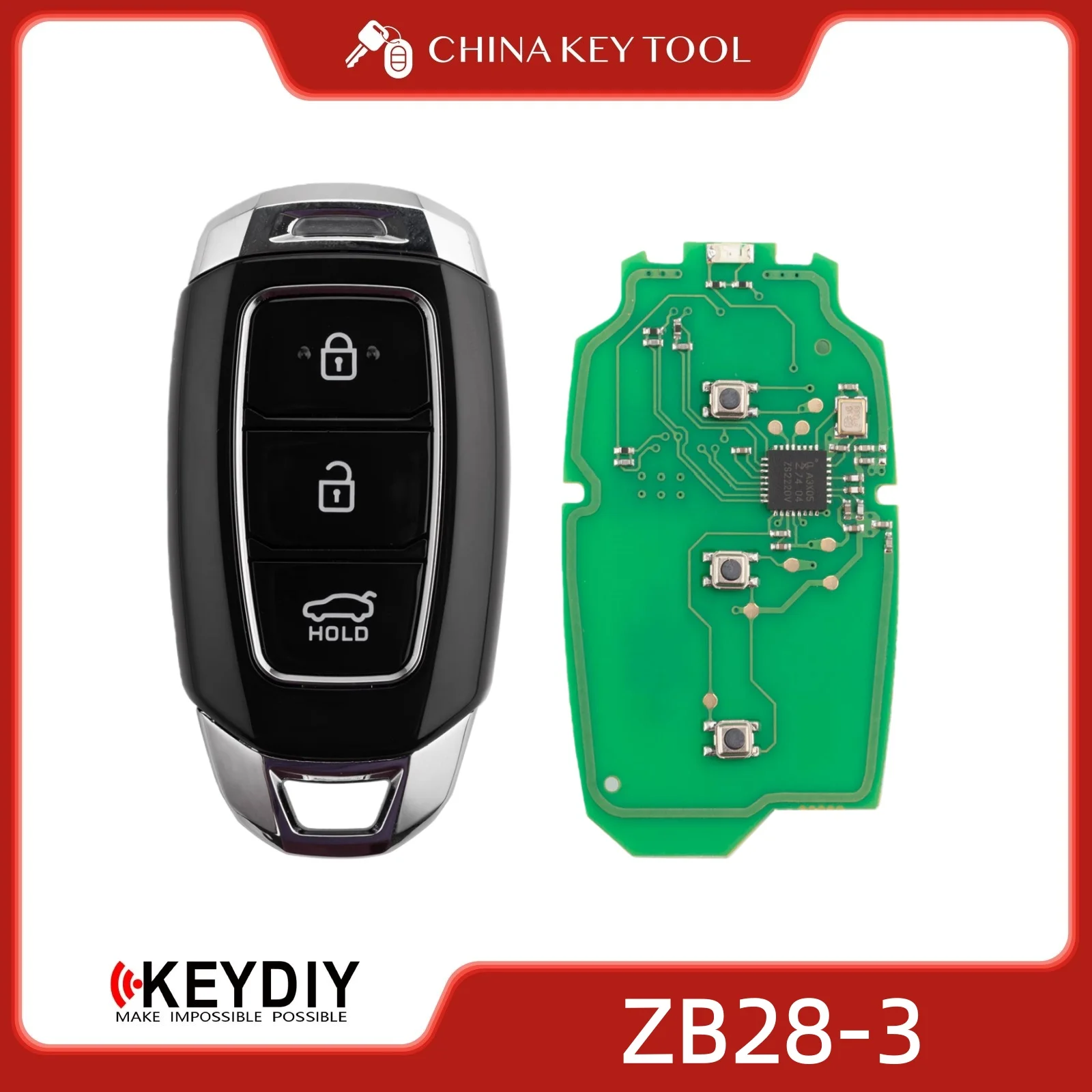 KEYDIY KD ZB28-3 Universal Smart Remote Key Compatible with Hyundai Type
KEYDIY KD ZB28-3 Universal Smart Remote Key Compatible with Hyundai Type