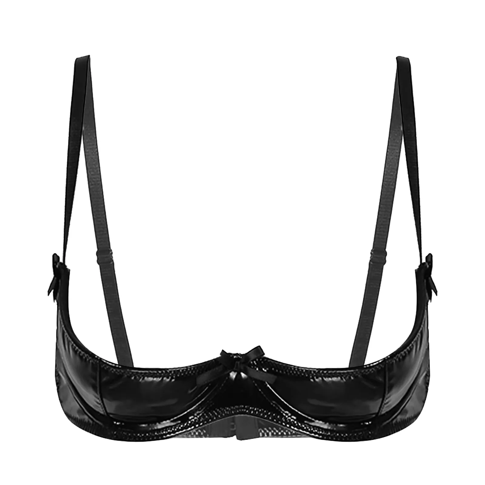 Women Sexy Open Cup Bra Tops Wet Look Patent Leather Exposed Nipples Unlined Underwire Brassiere Lingerie Underwear Nightwear
Women Sexy Open Cup Bra Tops Wet Look Patent Leather Exposed Nipples Unlined Underwire Brassiere Lingerie Underwear Nightwear