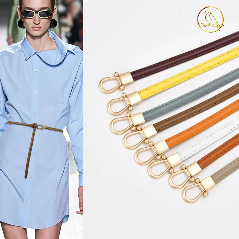New Knotted Small Belt Women's Versatile Decorative Fashion Coat Suit Matching Dress Waist Waist Thin Leather Belt
New Knotted Small Belt Women's Versatile Decorative Fashion Coat Suit Matching Dress Waist Waist Thin Leather Belt