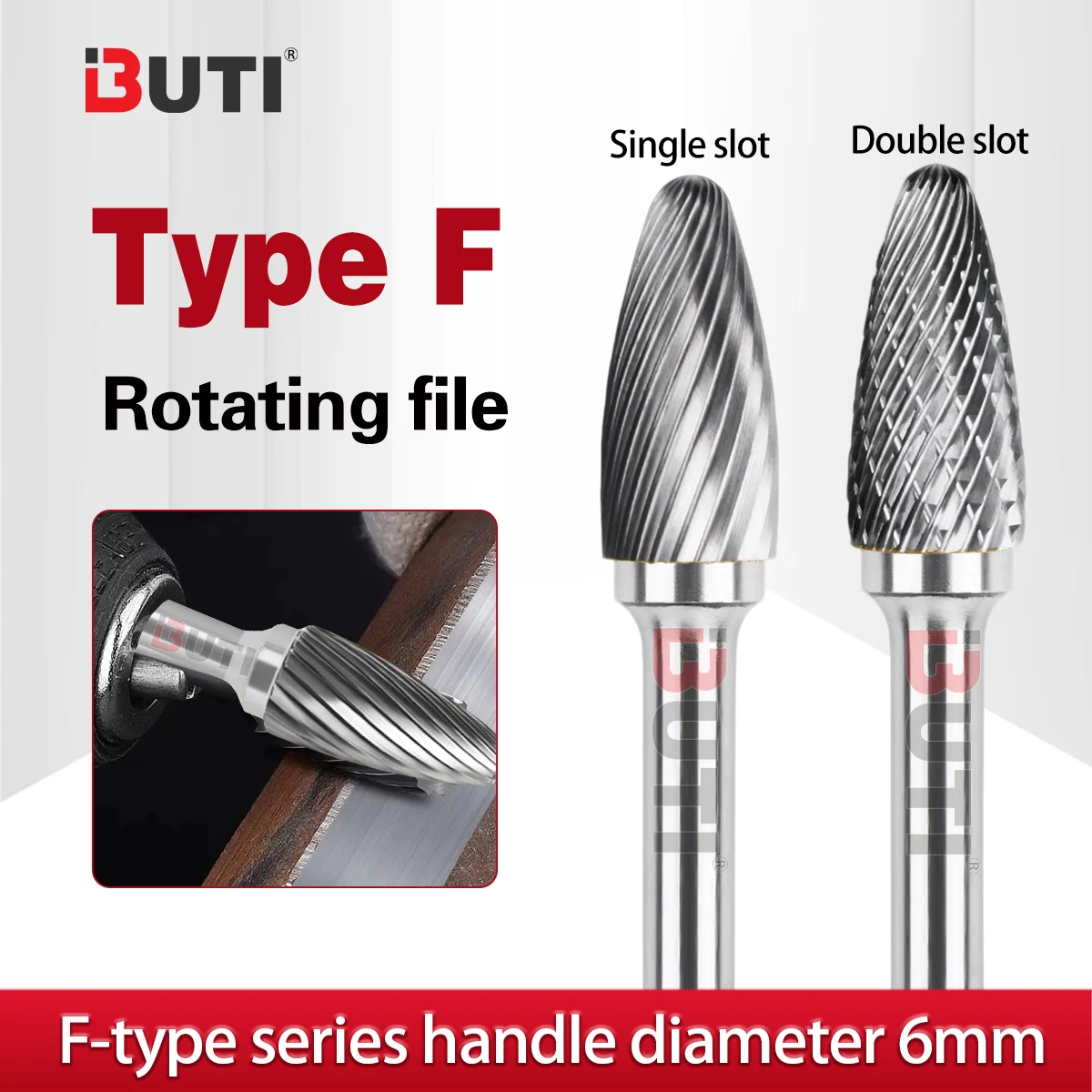 Rotating File F-type FX0618M06/FX0818M06/FX1020M06/1225M06/1425M06/1625M06 Bullet Grinding Head F-shaped Polishing Grinding Tool
Rotating File F-type FX0618M06/FX0818M06/FX1020M06/1225M06/1425M06/1625M06 Bullet Grinding Head F-shaped Polishing Grinding Tool