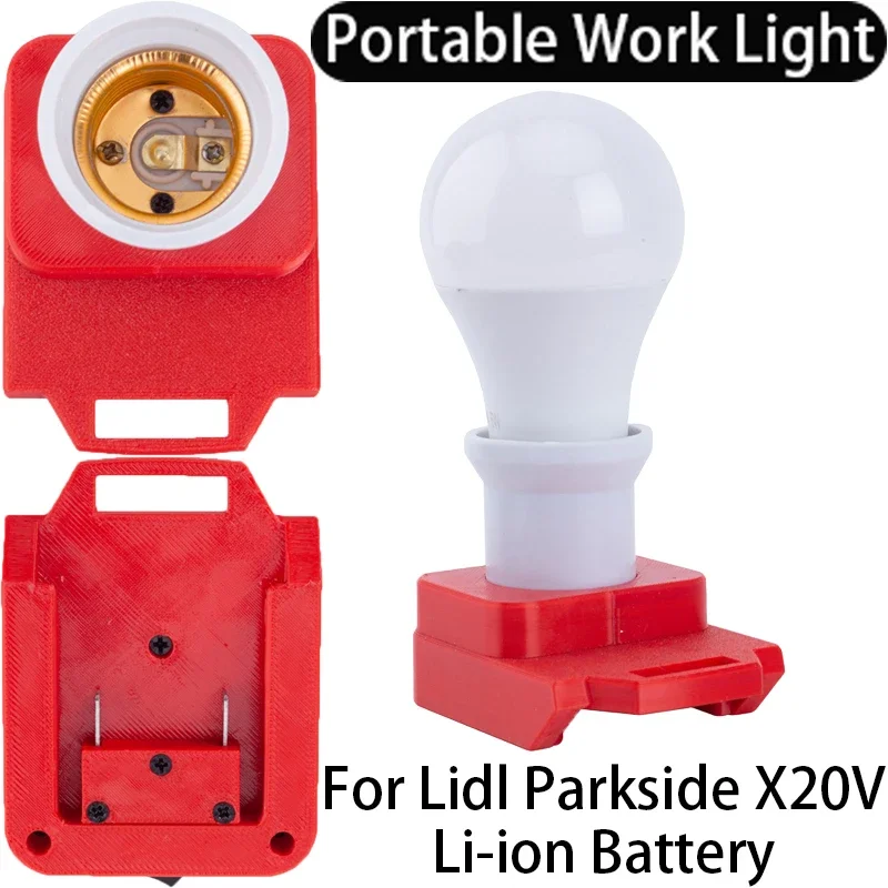For Lidl Parkside 20V Li-ion Battery New Cordless Portable E27 Bulb Lamp LED Light for Indoor and Outdoor Work Light
For Lidl Parkside 20V Li-ion Battery New Cordless Portable E27 Bulb Lamp LED Light for Indoor and Outdoor Work Light