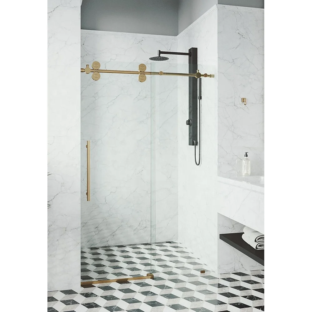 High Quality Shower Enclosure Hotel Frameless Frosted Tempered Sliding Glass Shower Door
High Quality Shower Enclosure Hotel Frameless Frosted Tempered Sliding Glass Shower Door