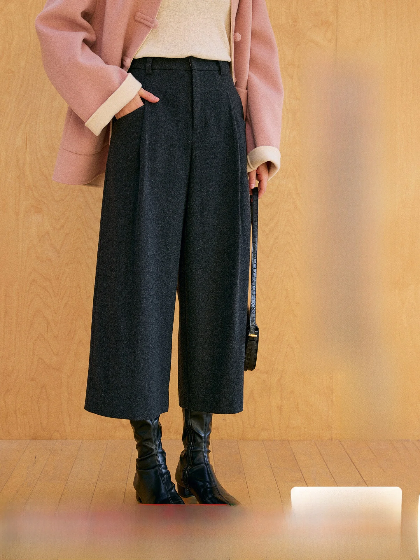 HeyDres Woolen Wide Leg Pants Women's High Waist Loose Casual Thiened Slimming Trousers Winter Straight Cut Zipper ket
HeyDres Woolen Wide Leg Pants Women's High Waist Loose Casual Thiened Slimming Trousers Winter Straight Cut Zipper ket