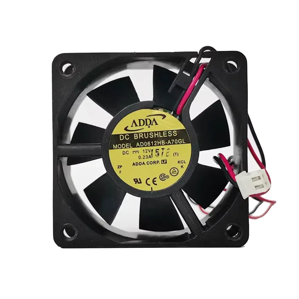 For ADDA AD0612HB-A70GL 60mm 6025 6cm 60*60*25MM dual ball bearing cooling fan 12V 0.23A 2 line
For ADDA AD0612HB-A70GL 60mm 6025 6cm 60*60*25MM dual ball bearing cooling fan 12V 0.23A 2 line