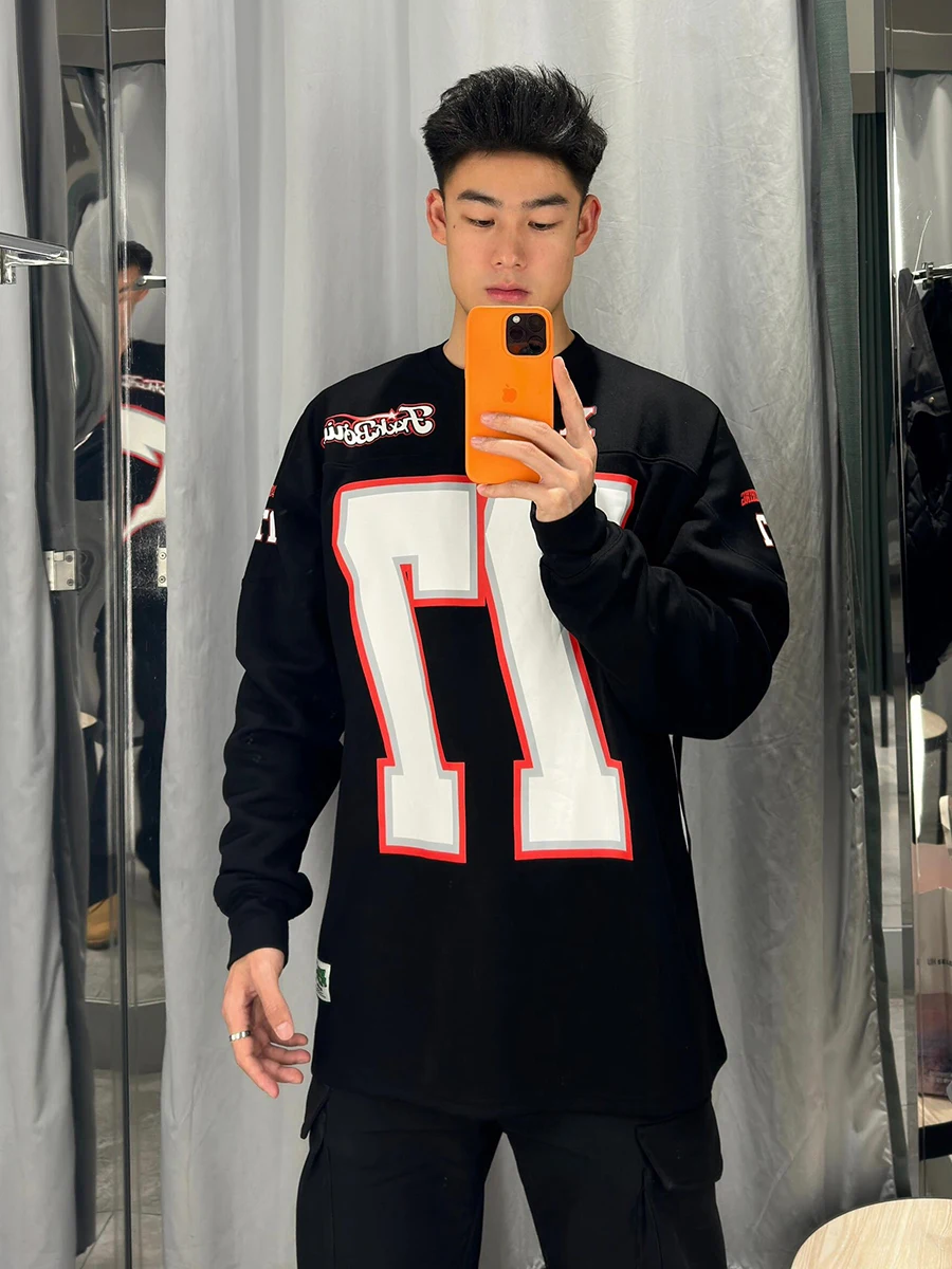American Sle Letter Print Sweatirt Men's Spring Autumn Cleanfit Heavyweight Hoey orm High End Casual Overhead Jaet
American Sle Letter Print Sweatirt Men's Spring Autumn Cleanfit Heavyweight Hoey orm High End Casual Overhead Jaet
