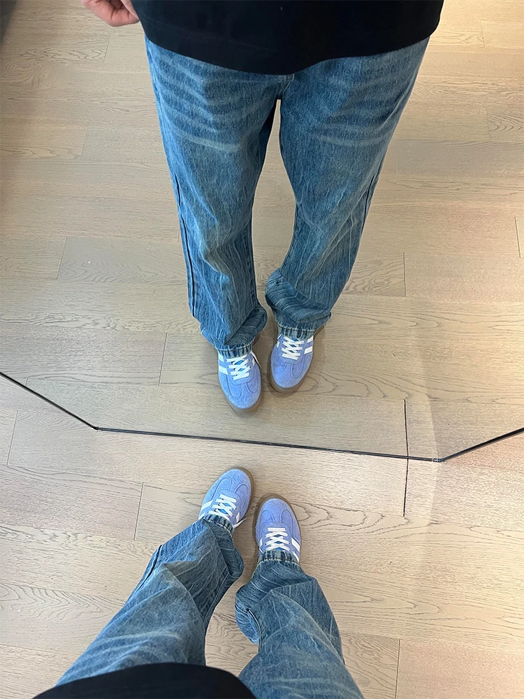 Blue Lightning Pattern Men's Jeans High Street American Sle Autumn Straight Leg Pants Lengthening Leg Effect mid Waist
Blue Lightning Pattern Men's Jeans High Street American Sle Autumn Straight Leg Pants Lengthening Leg Effect mid Waist