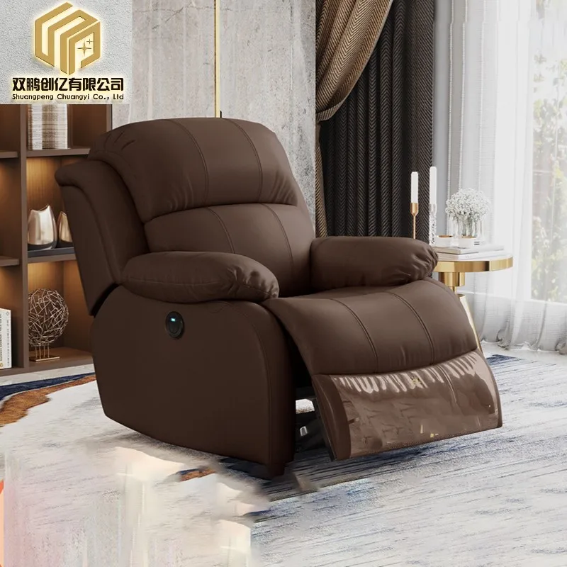 Cinema sofa single leather press bed can be rocked and turned living room electric sofa recliner
Cinema sofa single leather press bed can be rocked and turned living room electric sofa recliner