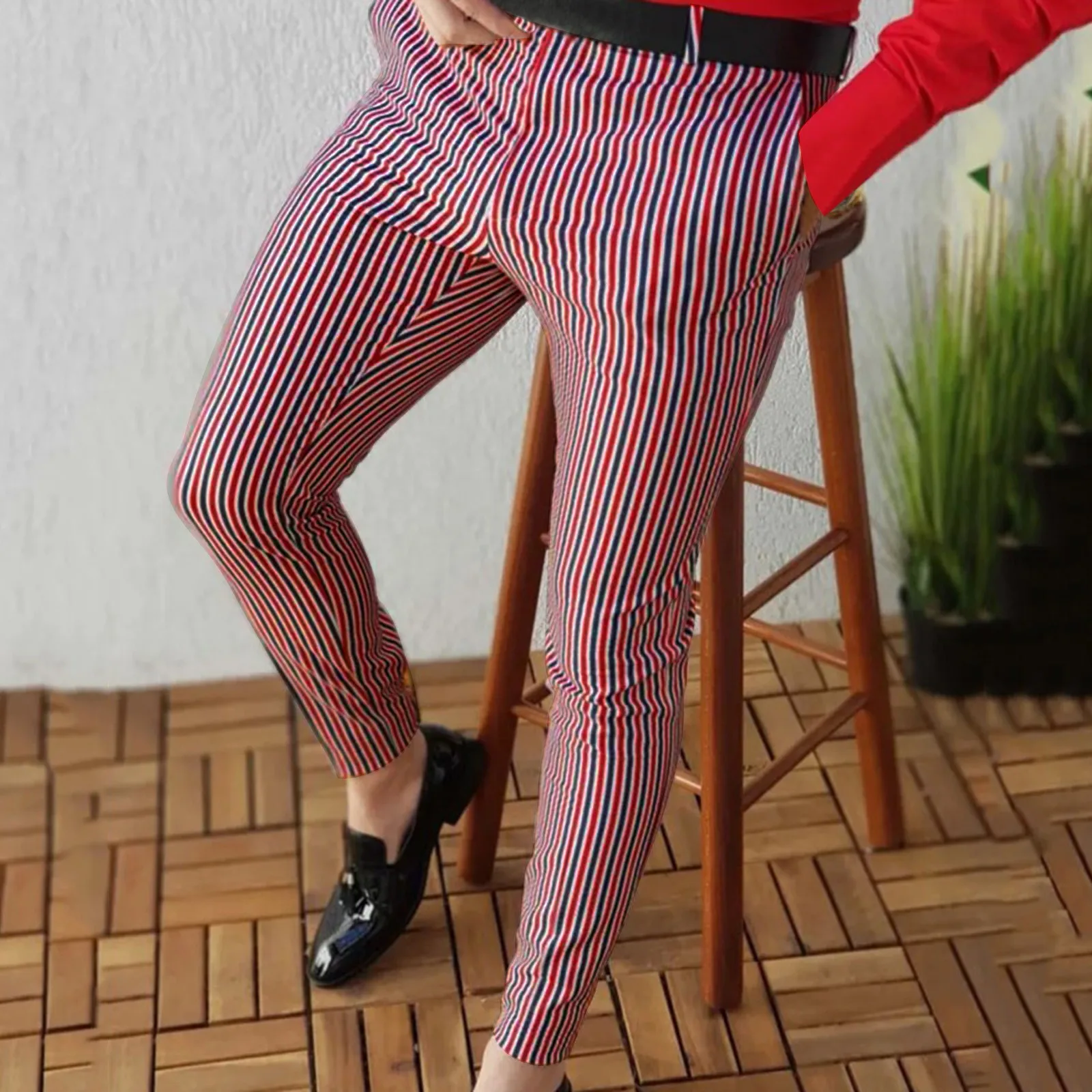 Men'S Jogging Pants Classic Striped Print Double Pocket Trousers Skinny Harem Pants Retro Straight Suit Pants Leisure Streetwear
Men'S Jogging Pants Classic Striped Print Double Pocket Trousers Skinny Harem Pants Retro Straight Suit Pants Leisure Streetwear