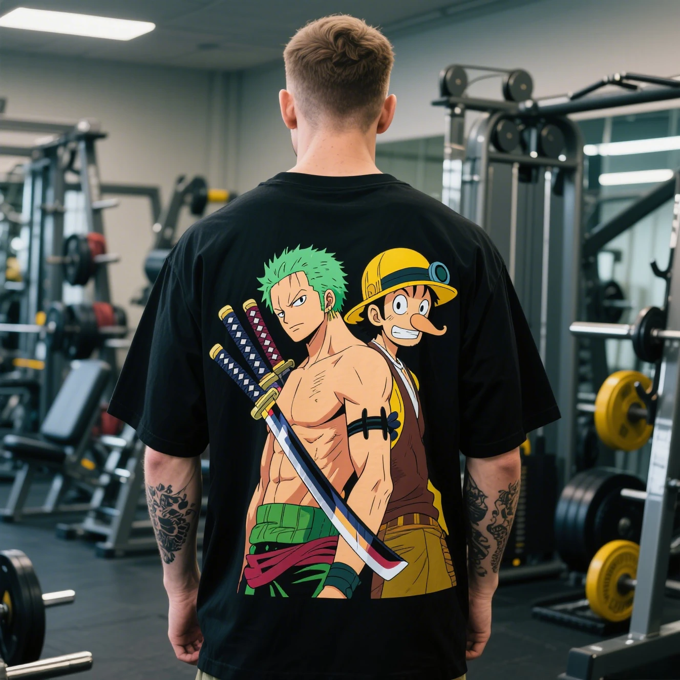 Summer Pure Cotton Round-neck Short-sleeved T-shirts for Men and Women Are From The Famous Anime "One Piece: Zoro and Usopp" 
Summer Pure Cotton Round-neck Short-sleeved T-shirts for Men and Women Are From The Famous Anime "One Piece: Zoro and Usopp"