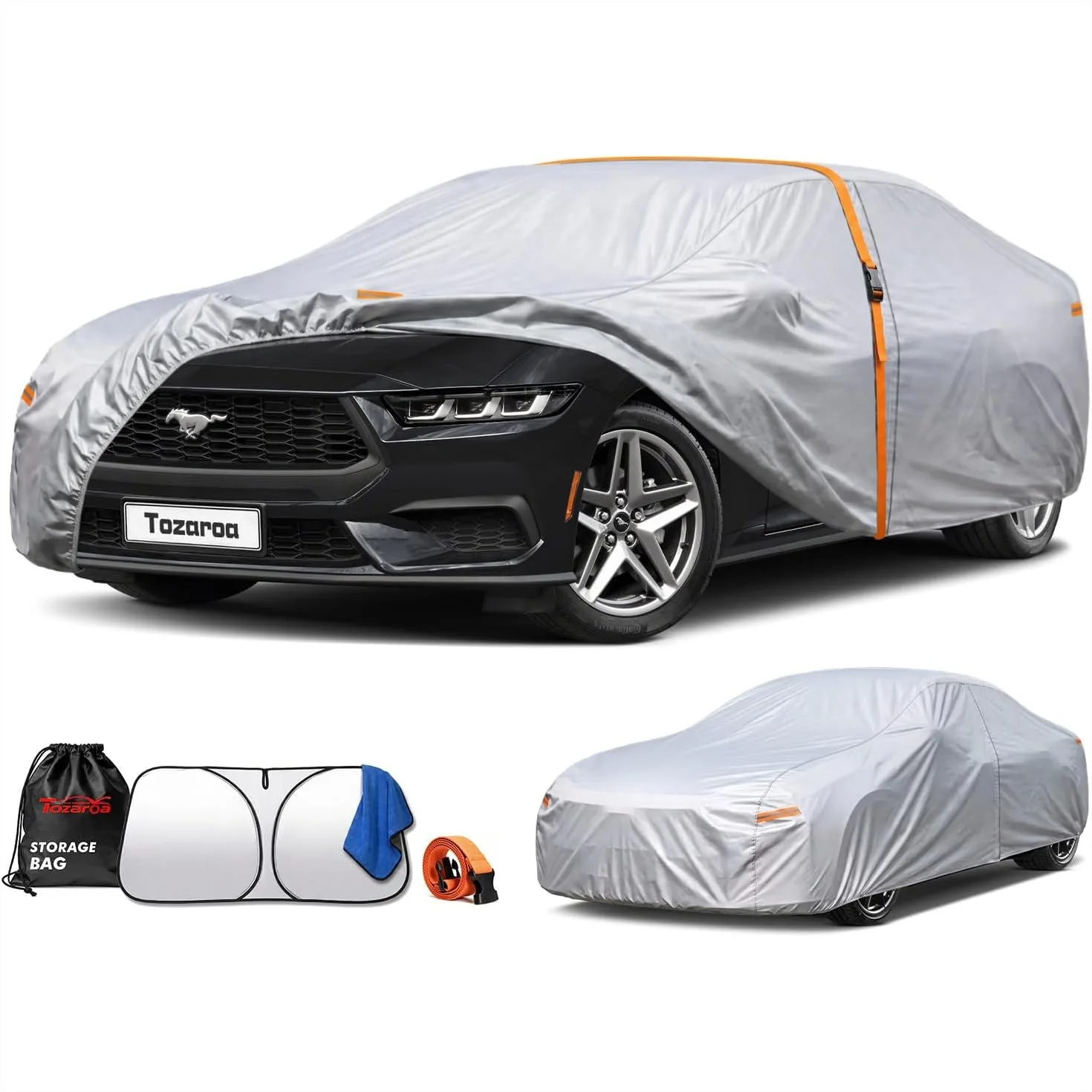 All-Weather Car Cover for Sedans/Coupes 186-193 inch with Sun Shade, Heavy-Duty Outdoor Protection
All-Weather Car Cover for Sedans/Coupes 186-193 inch with Sun Shade, Heavy-Duty Outdoor Protection
