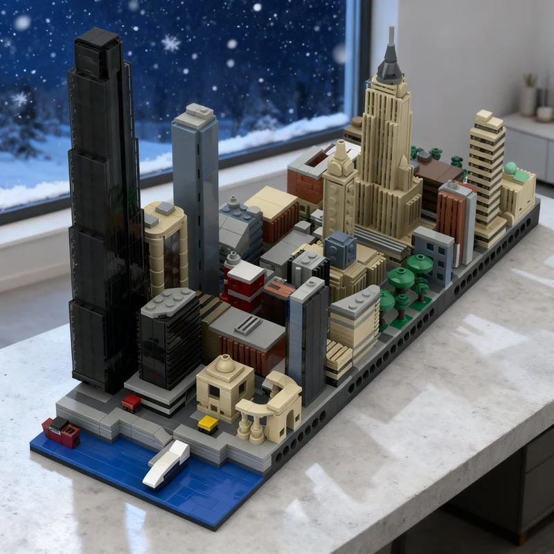 903pcs MOC Manhattan Project Bloc 3 City Model Building Blocks Construction Christmas Gifts Toy Creative DIY Idea Architecture
903pcs MOC Manhattan Project Bloc 3 City Model Building Blocks Construction Christmas Gifts Toy Creative DIY Idea Architecture
