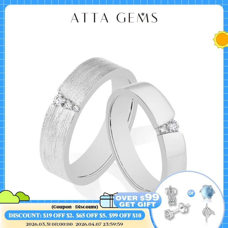 ATTAGEMS New Simple Moissanite Couple Ring Brushed Design forWomen Men 925 Sterling Silver Wedding Anniversary Gift Fine Jewelry
ATTAGEMS New Simple Moissanite Couple Ring Brushed Design forWomen Men 925 Sterling Silver Wedding Anniversary Gift Fine Jewelry