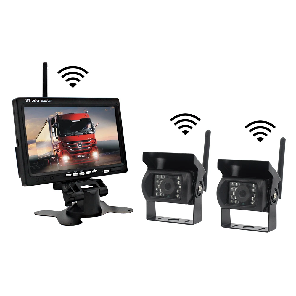 7 Inch Vehicle Wireless Reverse Camera Wireless Truck For Rv Truck Bus Rear View Truck Monitor Camera Reversing