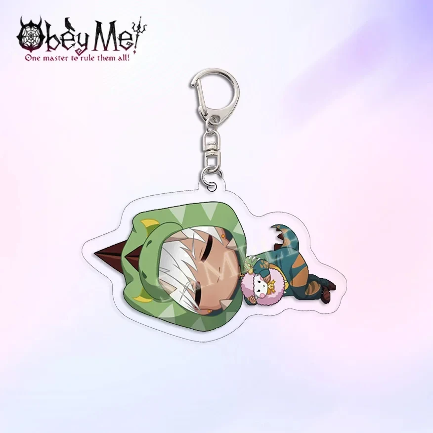 6cm Anime Keychain Obey Me Mammon Leviathan Satan Acrylic Keyring Strap Kawaii Pajamas Figure Hanging Accessories Chaveiros
6cm Anime Keychain Obey Me Mammon Leviathan Satan Acrylic Keyring Strap Kawaii Pajamas Figure Hanging Accessories Chaveiros