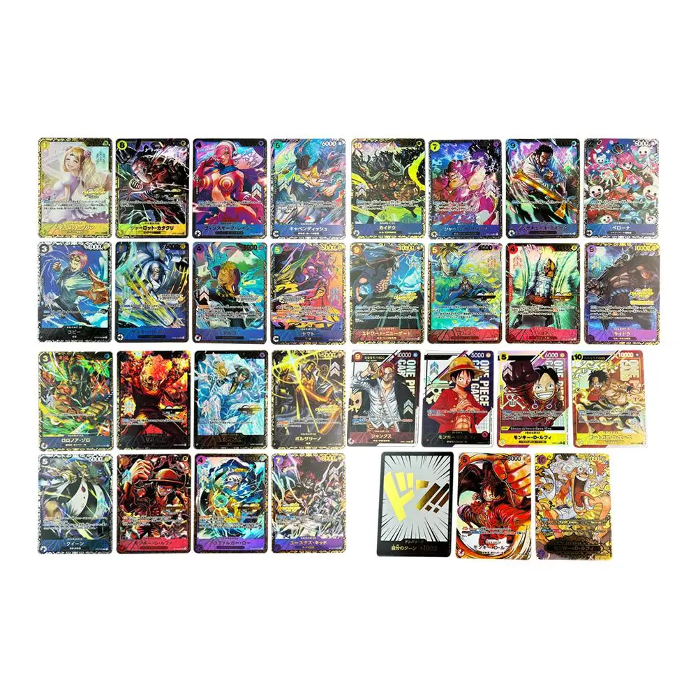 Anime One Piece OPCG DIY Champion Card full set OP01 Garp Charlotte Katakuri Refractive hot stamping flash Card Collection Cards
Anime One Piece OPCG DIY Champion Card full set OP01 Garp Charlotte Katakuri Refractive hot stamping flash Card Collection Cards