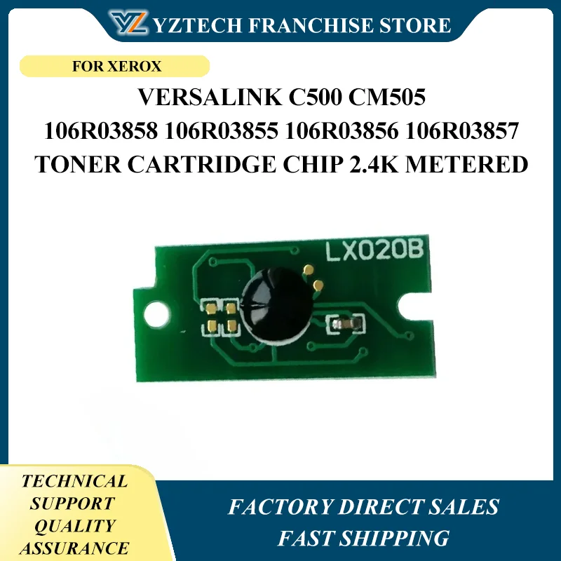 8pcs Chip 106R03856 106R03857 For Xerox Versalink c500 CM505 Toner Cartridge Chip 106R03858 106R03855 2.4K Metered
8pcs Chip 106R03856 106R03857 For Xerox Versalink c500 CM505 Toner Cartridge Chip 106R03858 106R03855 2.4K Metered