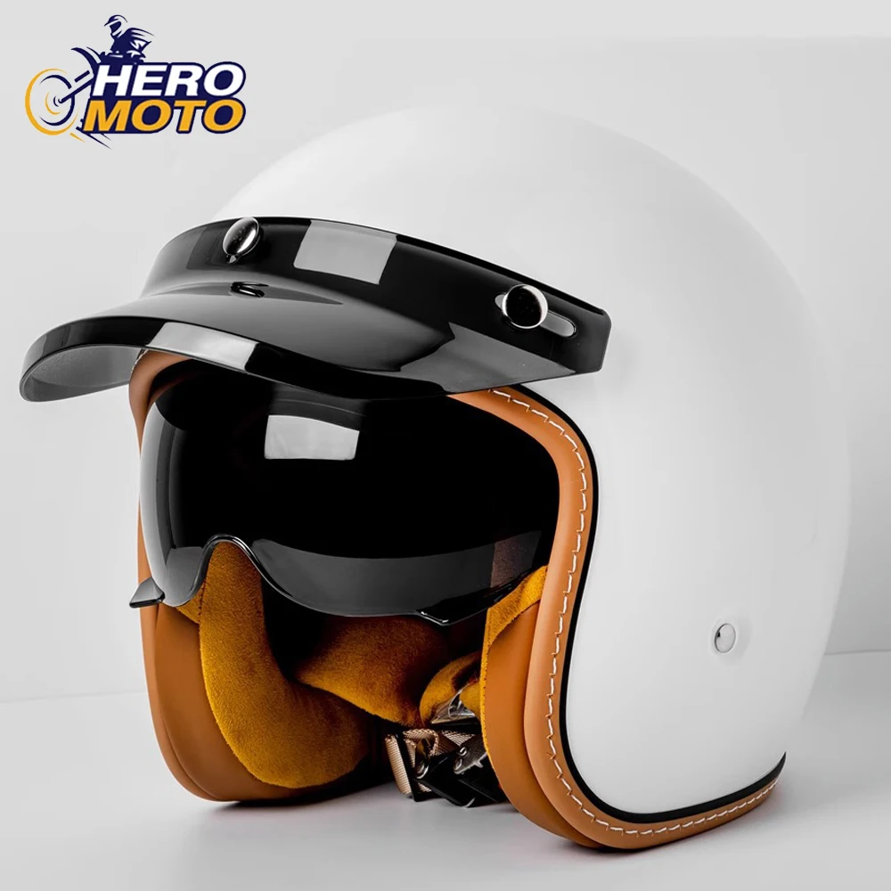 Retro Moto Helmet Motorcycle Helmet 3/4 Open Face Helmets Vintage Riding Motocross Helmet Half Face DOT Certification Summer
Retro Moto Helmet Motorcycle Helmet 3/4 Open Face Helmets Vintage Riding Motocross Helmet Half Face DOT Certification Summer