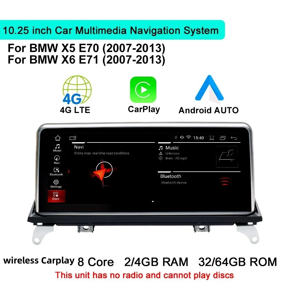 CCC CIC SyStem Multimedia Video Player Android 13 For BMW 2007-2013 X5 E70 X6 E71 Carplay Car Radio GPS Navigation Head Unit
CCC CIC SyStem Multimedia Video Player Android 13 For BMW 2007-2013 X5 E70 X6 E71 Carplay Car Radio GPS Navigation Head Unit