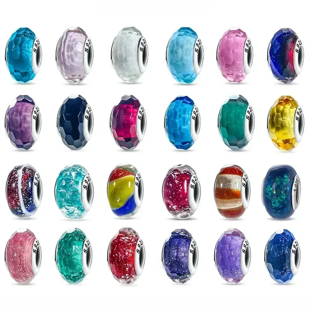 Sparkly Gradient Glass Beads 925 Sterling Silver Original Charm Fit Bracelets Bag Keychain Charms Diy Women Gift Accessory
Sparkly Gradient Glass Beads 925 Sterling Silver Original Charm Fit Bracelets Bag Keychain Charms Diy Women Gift Accessory