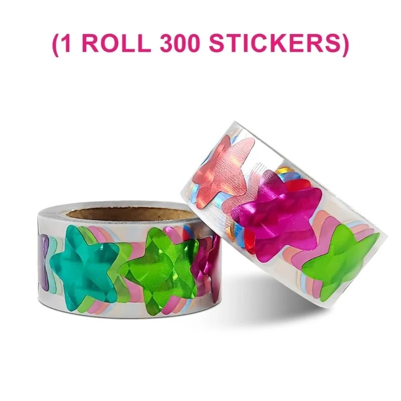 DXAB 300Pcs Glittering Star Sticker Five Pointed Star Sticker for Scrapbooking Album
DXAB 300Pcs Glittering Star Sticker Five Pointed Star Sticker for Scrapbooking Album