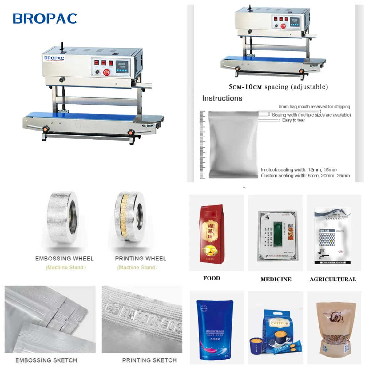 STSF-150LW Continuous Vertical Band Sealer, Embossing Print Data Plastic Heat Liquid Bag Sealing Machine
STSF-150LW Continuous Vertical Band Sealer, Embossing Print Data Plastic Heat Liquid Bag Sealing Machine