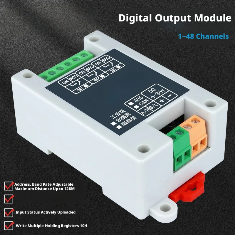 Programmable Relay Module, 32-bit MCU, 5A@250VAC, Isolated RS485, 1-64 Outputs, Wide Temp, for IoT & Automation
Programmable Relay Module, 32-bit MCU, 5A@250VAC, Isolated RS485, 1-64 Outputs, Wide Temp, for IoT & Automation