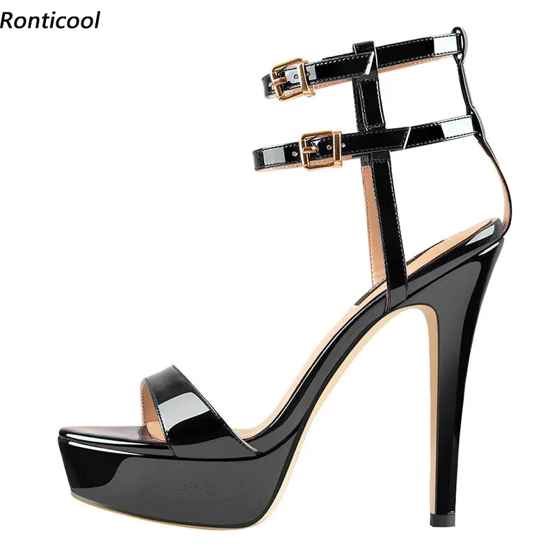 Ronticool New Arrival Women Platform Shiny Sandals Stiletto Heels Open Toe Pretty Blue Gun Color Shoes Ladies US Size 5-20
Ronticool New Arrival Women Platform Shiny Sandals Stiletto Heels Open Toe Pretty Blue Gun Color Shoes Ladies US Size 5-20