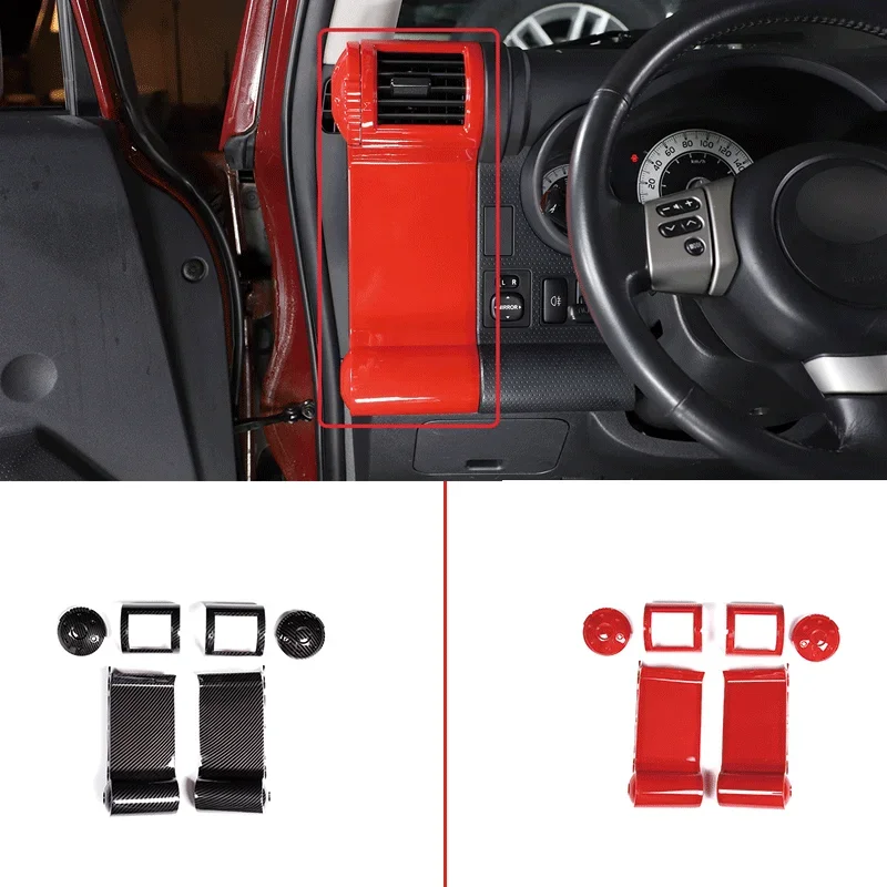For 2007-2021 Toyota FJCruiser ABS carbon fiber car styling instrument panel side air outlet decorative frame sticker auto parts
For 2007-2021 Toyota FJCruiser ABS carbon fiber car styling instrument panel side air outlet decorative frame sticker auto parts