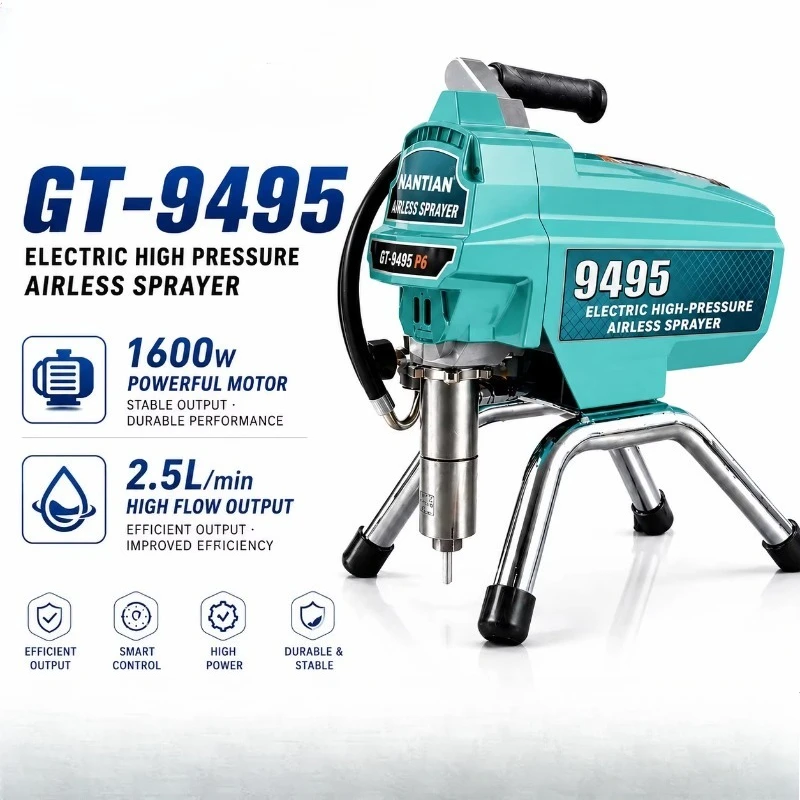 Professional Electric Airless Paint Sprayer High Pressure Power Spray Gun for Wall Painting
Professional Electric Airless Paint Sprayer High Pressure Power Spray Gun for Wall Painting