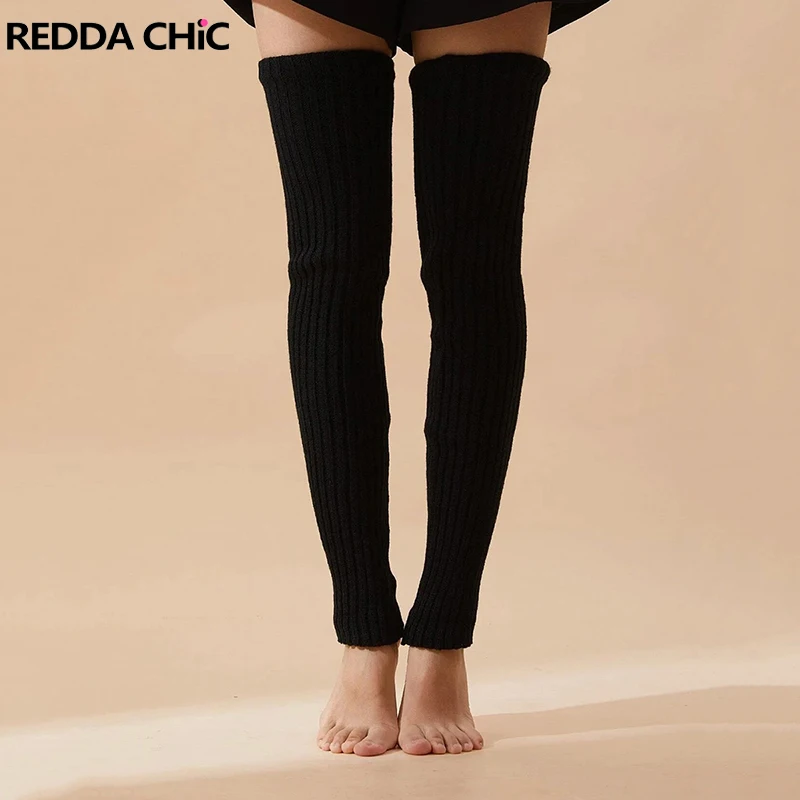 REDDACHiC Women Over Knee Striped Knit Leg Warmers Retro Y2k Winter Wool Blended Boots Cuffs Black Thigh-high Topper Long Socks
REDDACHiC Women Over Knee Striped Knit Leg Warmers Retro Y2k Winter Wool Blended Boots Cuffs Black Thigh-high Topper Long Socks