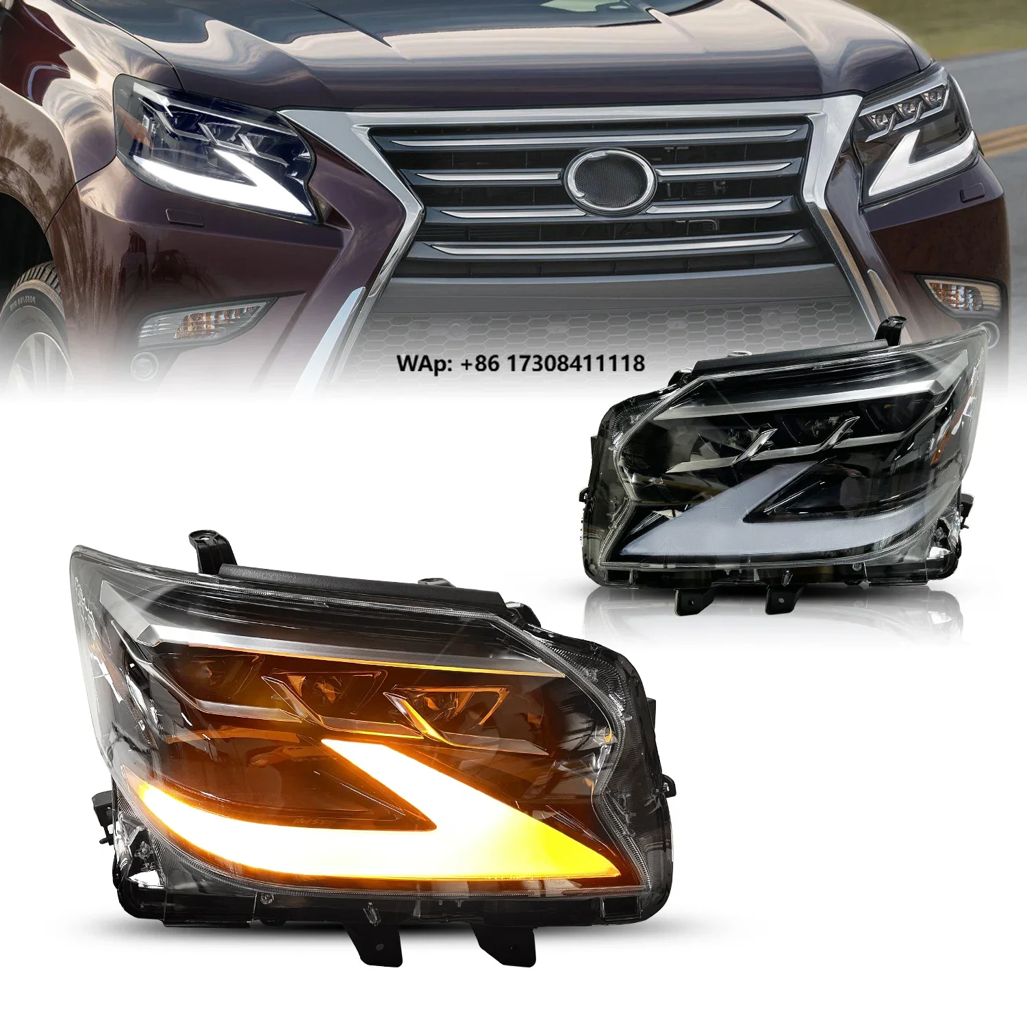 Car LED Headlight for GX GX400 Headlights 2014-2020 GX460 Upgrade Replacement Headlamp Assembly Modified Plug Play Light
Car LED Headlight for GX GX400 Headlights 2014-2020 GX460 Upgrade Replacement Headlamp Assembly Modified Plug Play Light