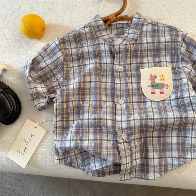 Kids' shirts: new 2026 summer collection - cartoon pocket shirts for boys and girls, baby plaid shirts, short sleeve
Kids' shirts: new 2026 summer collection - cartoon pocket shirts for boys and girls, baby plaid shirts, short sleeve