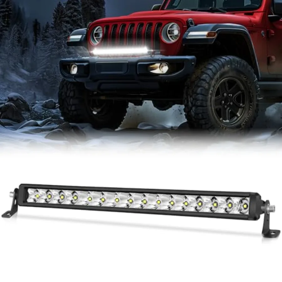18 Inch Single Row LED Light Bar 112W Spot Flood Combo Off Road Driving Light Ultra-Slim Lights Bar Waterproof Work Light Thin
18 Inch Single Row LED Light Bar 112W Spot Flood Combo Off Road Driving Light Ultra-Slim Lights Bar Waterproof Work Light Thin