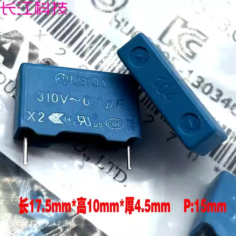 Тонкопленочный конденсатор MKP 0.1UF 100NF 104 310V 275V, соответствующий нормам безопасности
Тонкопленочный конденсатор MKP 0.1UF 100NF 104 310V 275V, соответствующий нормам безопасности
