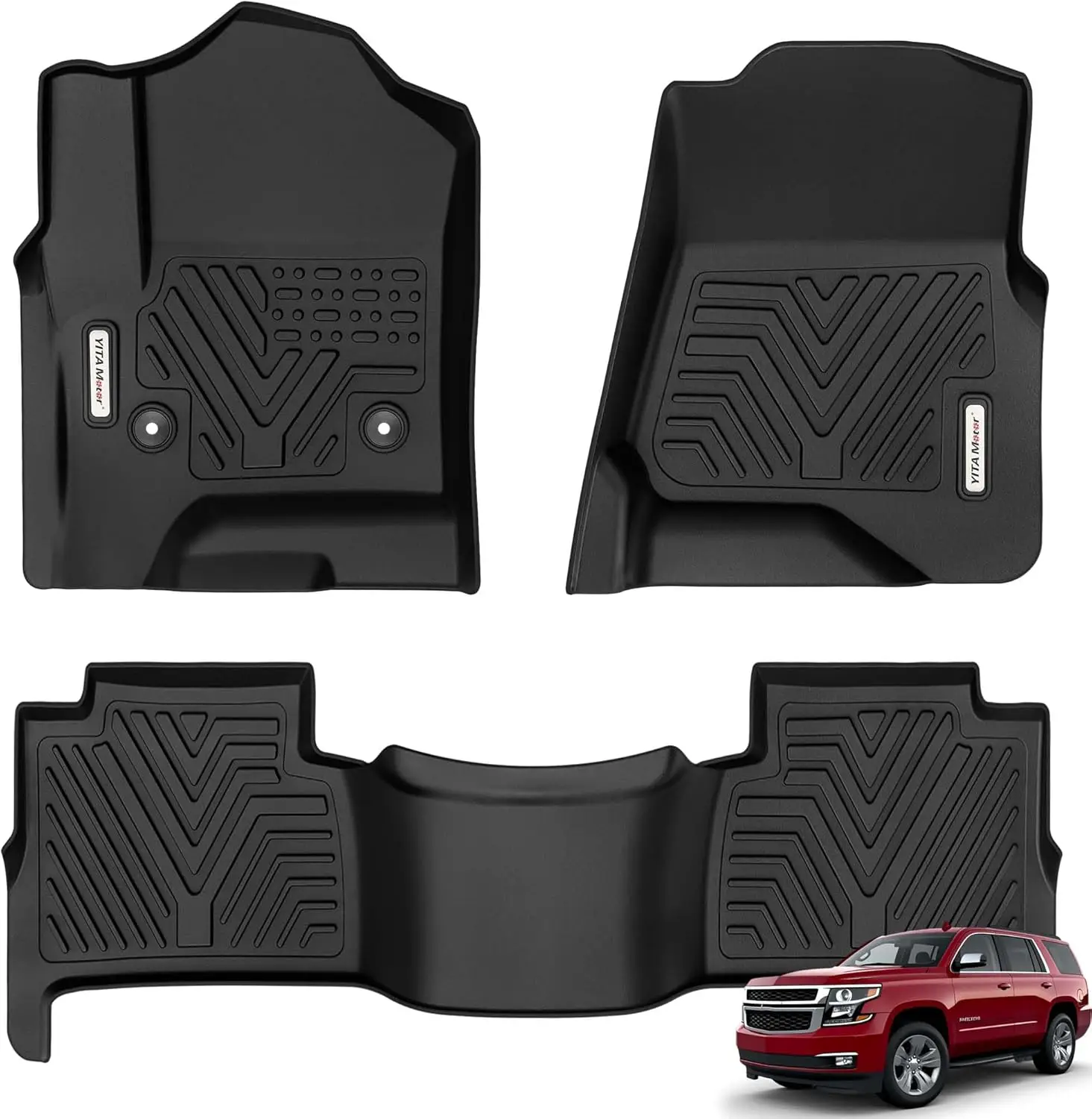 Custom Fit All-Weather Floor Mats for Chevrolet Tahoe & GMC Yukon 2015-2020, Anti-Slip Durable Black Liners
Custom Fit All-Weather Floor Mats for Chevrolet Tahoe & GMC Yukon 2015-2020, Anti-Slip Durable Black Liners