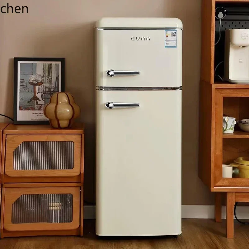 retro home small living room double door cream wind mother and baby mini apartment high value small refrigerator
retro home small living room double door cream wind mother and baby mini apartment high value small refrigerator